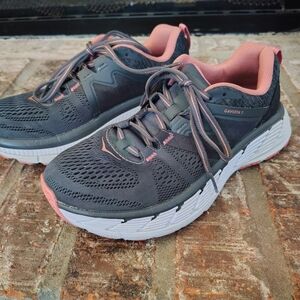Hoka Women's Charcoal and Coral Athletic Shoes
